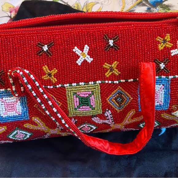 Red Lovely Beaded Tote large-see Purses,Bags more listings! - Picture 5 of 11